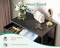 Vista 6 de AODK - Cómoda para dormitorio con 4 cajones de almacenamiento, cómoda pequeña de tela con marco de acero resistente, color negro