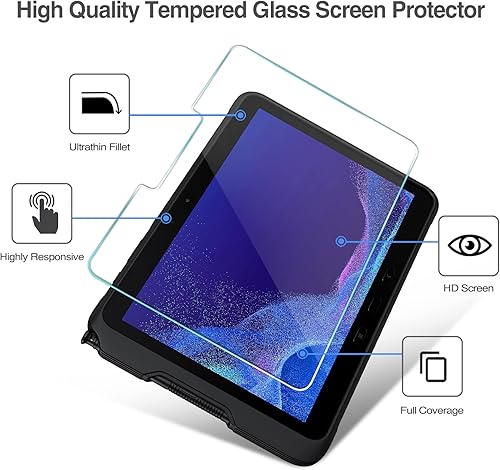 Vista 3 de ProCase Paquete de 2 protectores de pantalla para Samsung Galaxy Tab Active4 Pro de 10.1 pulgadas 2022/Tab Active Pro de 10.1 pulgadas 2019