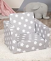 Vista 7 de Delsit Sofá infantil para niños pequeños – Sillón convertible de espuma 2 en 1 a tumbona, cómodo sillón abatible, sofá para niños, fabricado