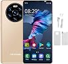 LANDVO Mate40 Pro Unlocked Smartphone, 5.45 Inch 1+ 8GB HD Screen Phone Dual Card Dual Standby Smartphone 128GB Expandable Storage Android Phone Face Recognition Fingerprint Cell Phone Gold
