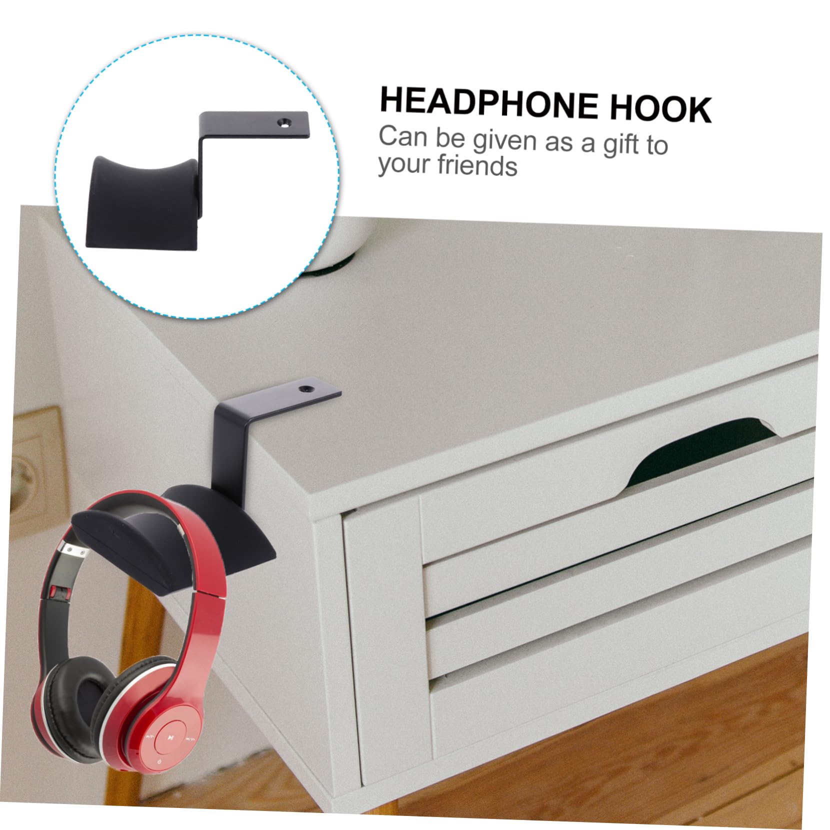Uonlytech 3 Piezas Colgador de Auriculares Soporte metálico para Auriculares Soporte de Monitor Ganchos para Colgar Estante para Auriculares Gancho para Colgar Auriculares Metal