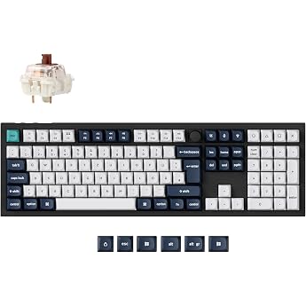 Keychron Q6 Max QMK / VIA Bluetooth Wireless / 2.4 GHz / USB-C Wired Custom Mechanical Keyboard DE-ISO Full Size Programmable Knob RGB Backlit Hot-Swappable Gateron Brown Switch