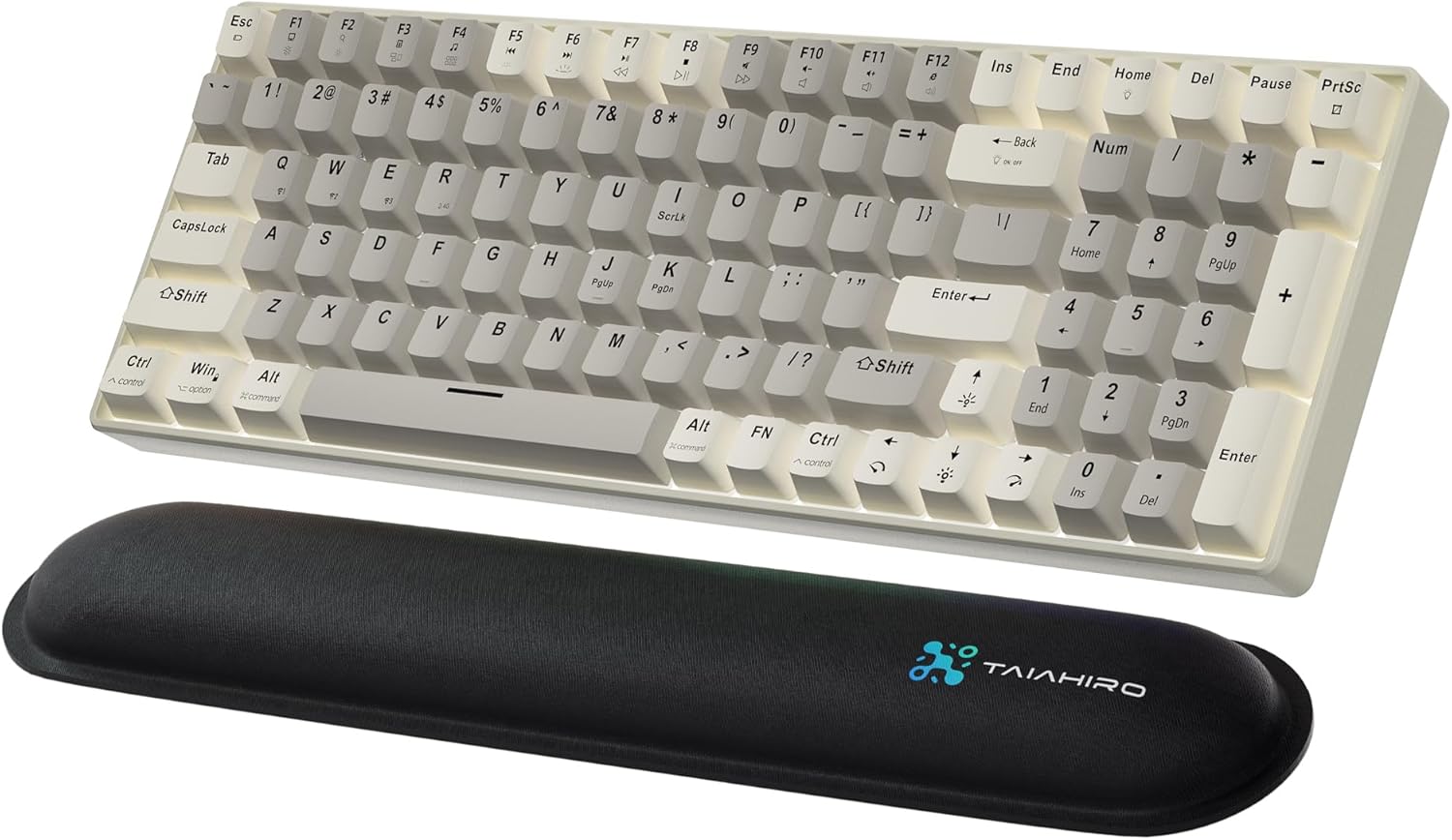 Creamy Mechanical Gaming Keyboard Wireless - 100 Keys Hot-Swappable Retro Design