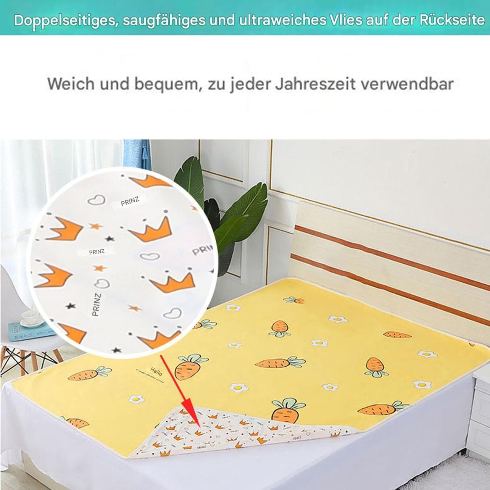 Protector de cama impermeable para niños, protector de colchón para incontinencia, lavable, para cama individual, cunas