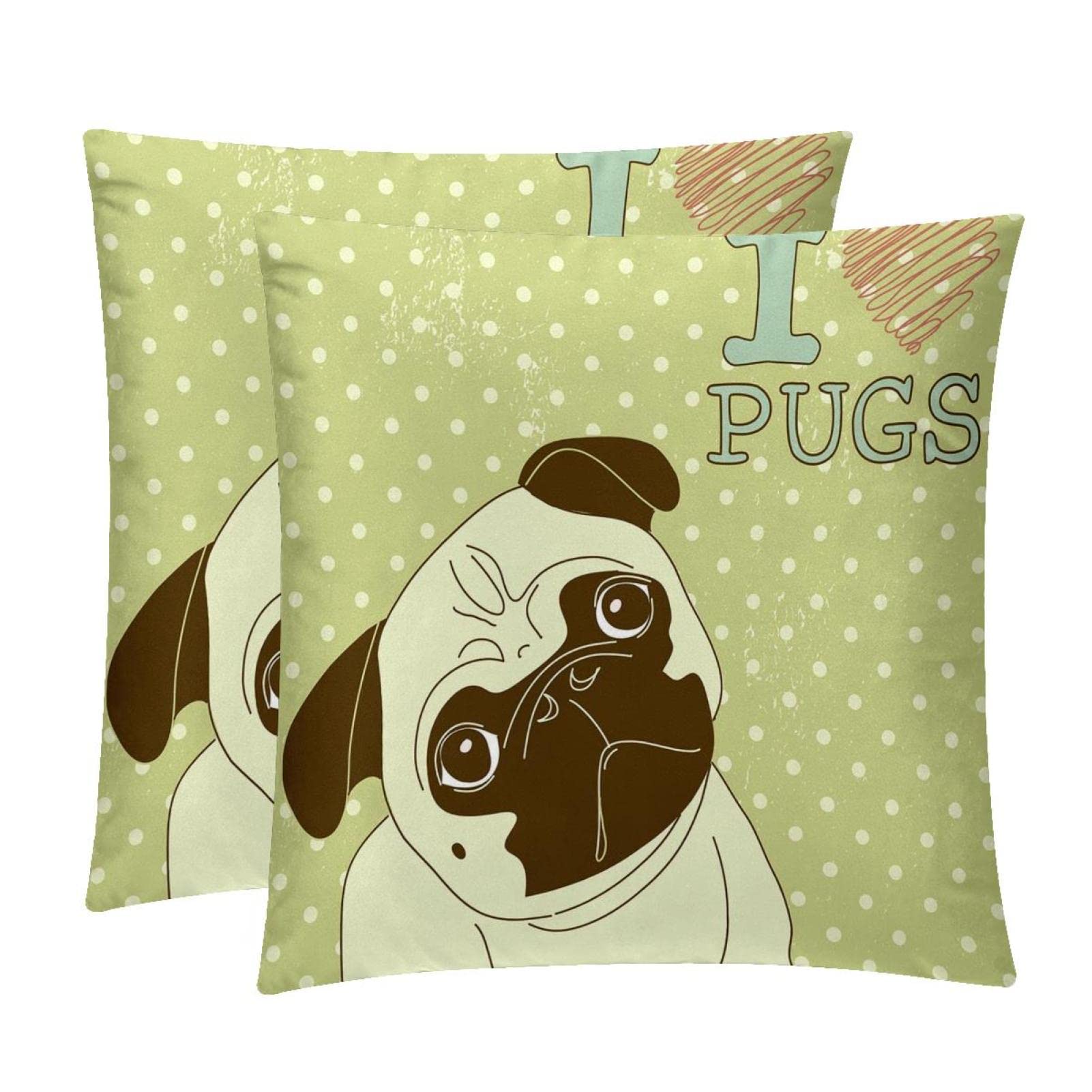 Housse de coussin lombaire animaux dessin animé lot de 2 taies déco maison ferme