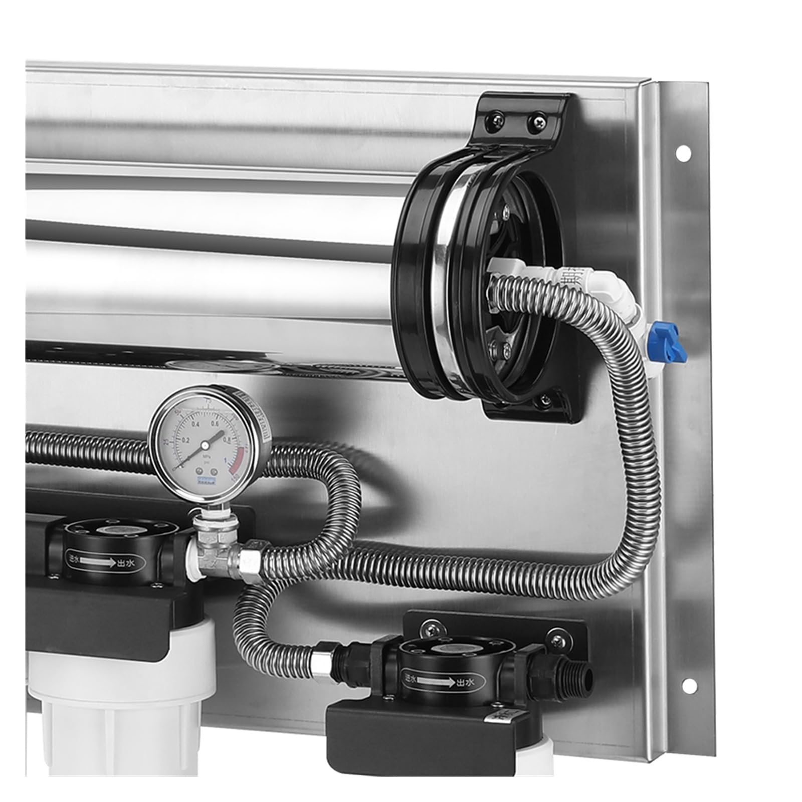 Ósmosis Inversa Doméstica, Purificador de Agua Comercial Filtro de Membrana de ultrafiltración de 5 etapas, Sistemas de Agua Máquina de Filtro de Agua UF de Acero Inoxidable 304