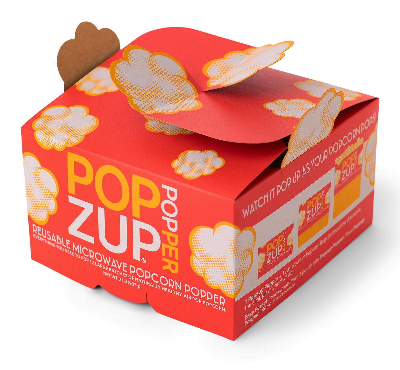 Popzup Popper - Equals 12 Large Microwave Popcorn Bags