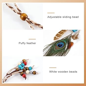 Amazon.com : DOCILA Feather Headband Wrist Bands Set Women