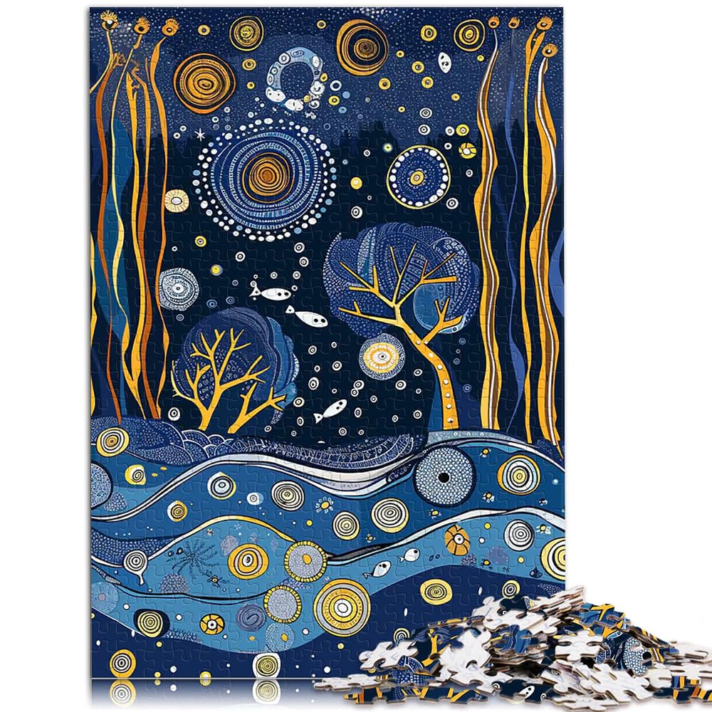 Puzzles de 2000 Piezas para Adolescentes Océano al Estilo de Gustav Klimt Regalos de Juegos desafiantes Apto para Parejas 70x100cm