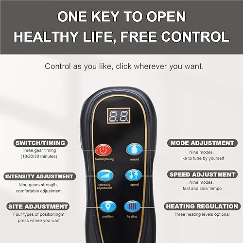 Miniatura 5 de COYEUX Full Body Massage Mat, 10 Motors Vibrating Full Back Massagers, with Heat 20 Neck Massage Heads, 9 Gear Massage /3 Timing Modes, for Back