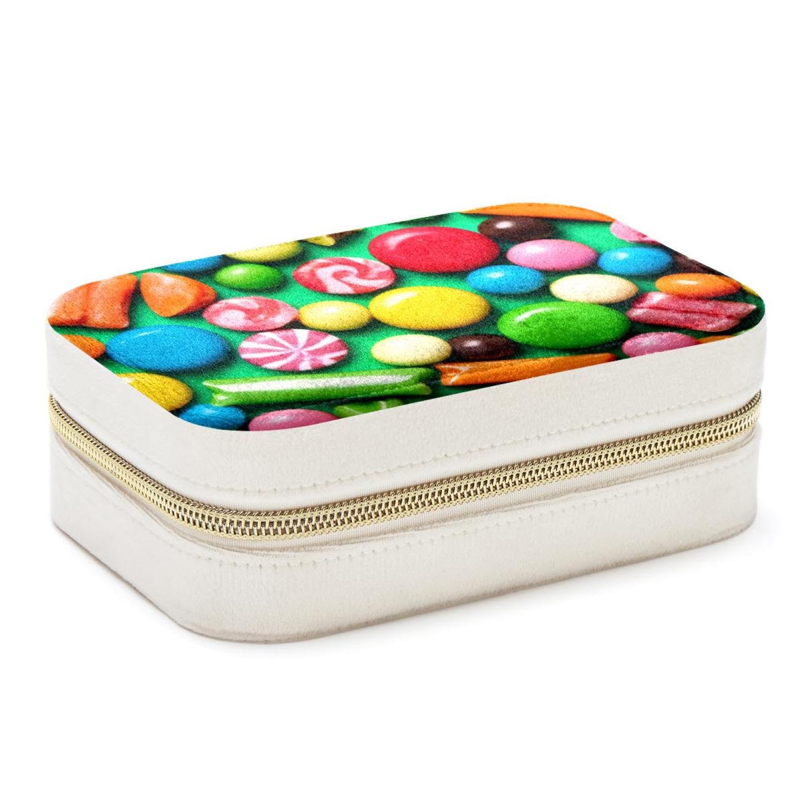 Boîte à bijoux de voyage en vacances : l'organiseur élégant vert bonbon