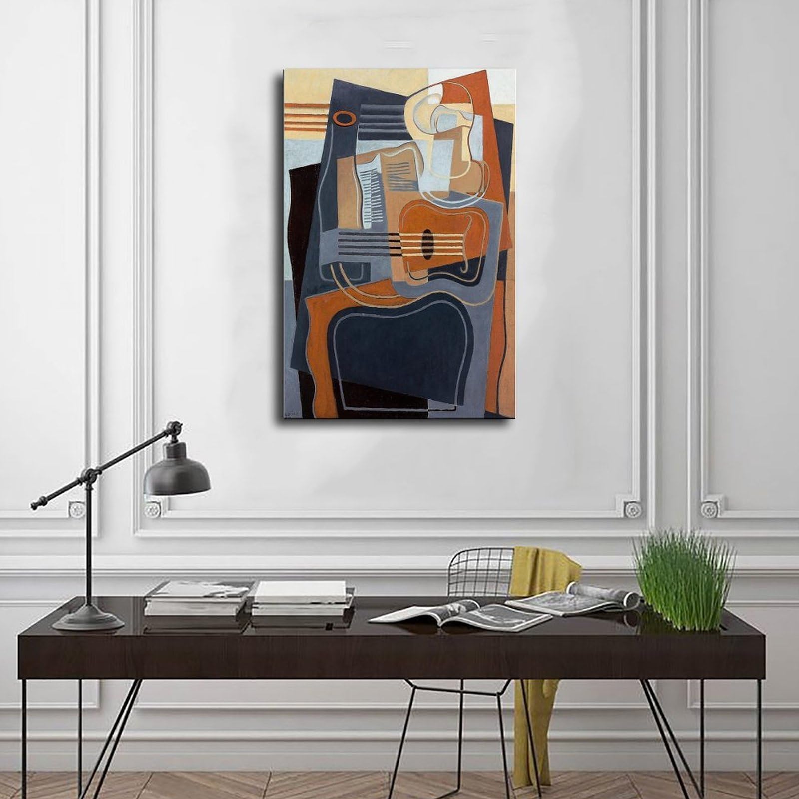 ANFOTCM Juan Gris, Le Gueridon, abstrakcyjna, artystyczna dekoracja ścienna plakat rodzinny bar restauracja garaż kawiarnia sztuka znak prezent 12 x 18 cali (30 x 45 cm)