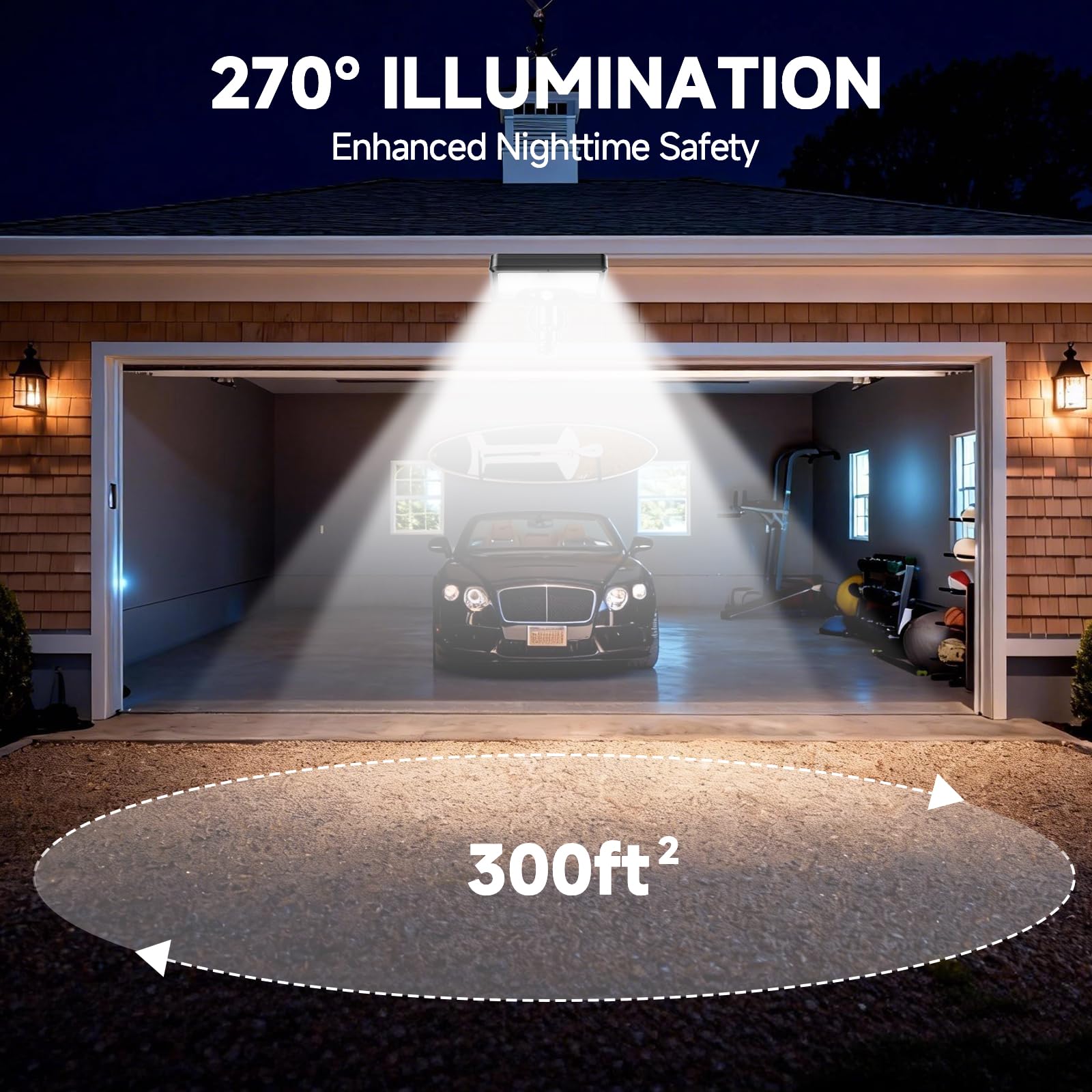 Magnetischer Bewegungsmelder Außen, Ohne Bohren Installation, 92 LED 270° Weitwinkel Magnetische Solarleuchte IP65 Wasserdicht Solarleuchte für Terrasse, Zaun und Wohnmobil