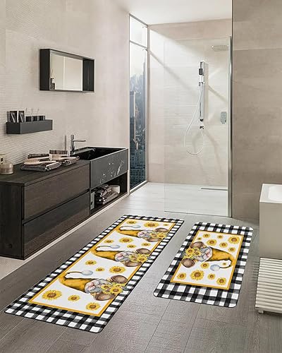 Miniatura 9 de Tapete de baño de gnomos para bañera, antideslizante, de secado rápido y absorbente, de tierra de diatomeas, tapete lavable para cocina, tapete