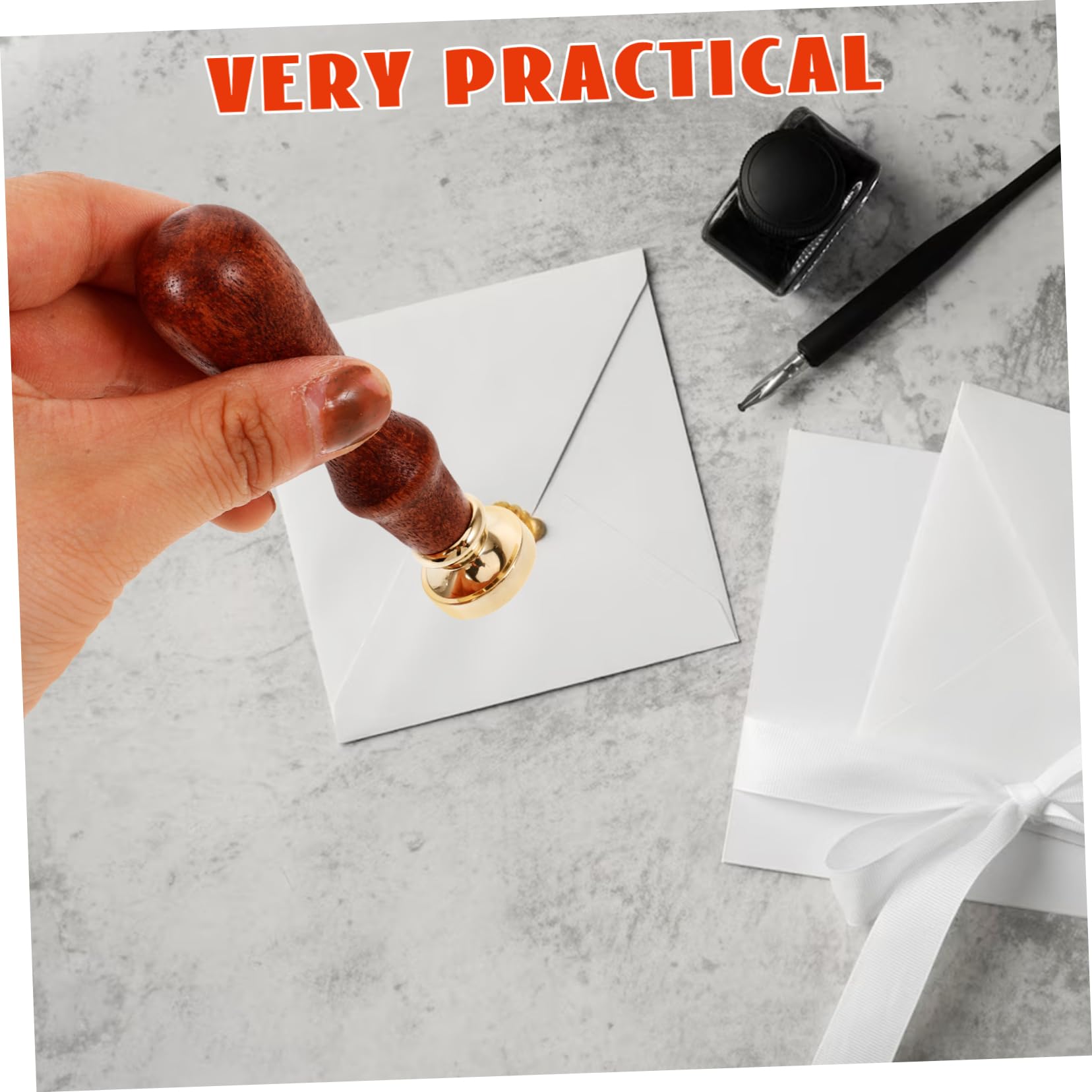 Operitacx 5 Juegos Foca Sello De Embalaje De Sello De Cera Personalizado o De Cobre Con Mango Kit De o De o De Sobre De Cera o De Vintage Lacre Madera