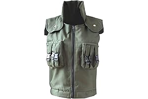 Halloween Cosplay Costume Green Vest Blue Flocking Hoodie ANBU