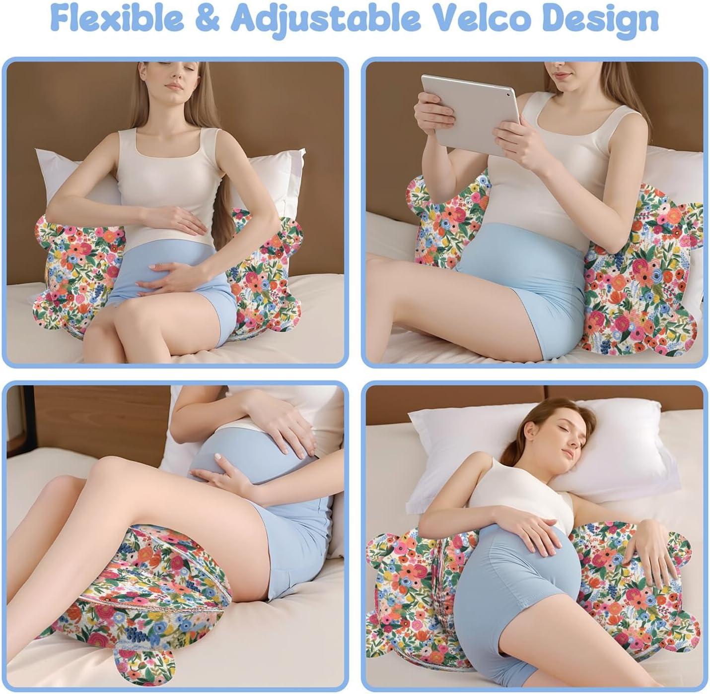 Pregnancy Pillow for Sleeping,Maternity Pillow with Cooling,Maternity Support for Back and Hip Relief,Soft and Comfortable Wedge Pregnancy Pillows Side Sleeping Support for Belly with Removable Cover
