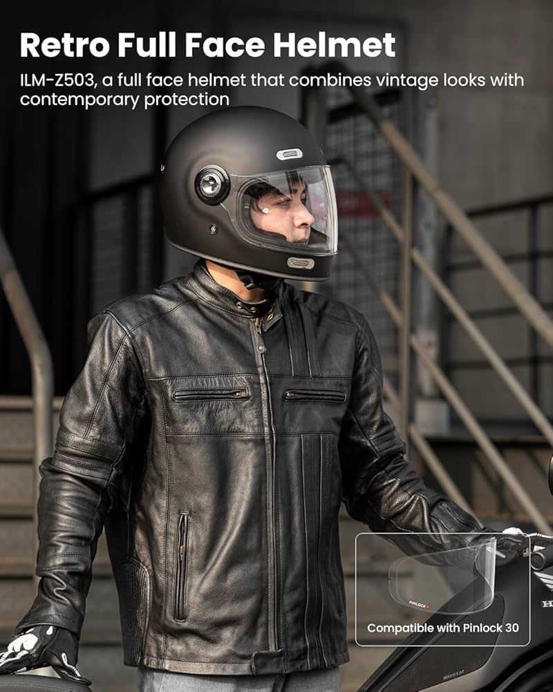 趣味・スポーツ・実用 The Motorcycle Helmet Amazon.com: ILM Full Face Motorcycle Helmet Retro for Adult
