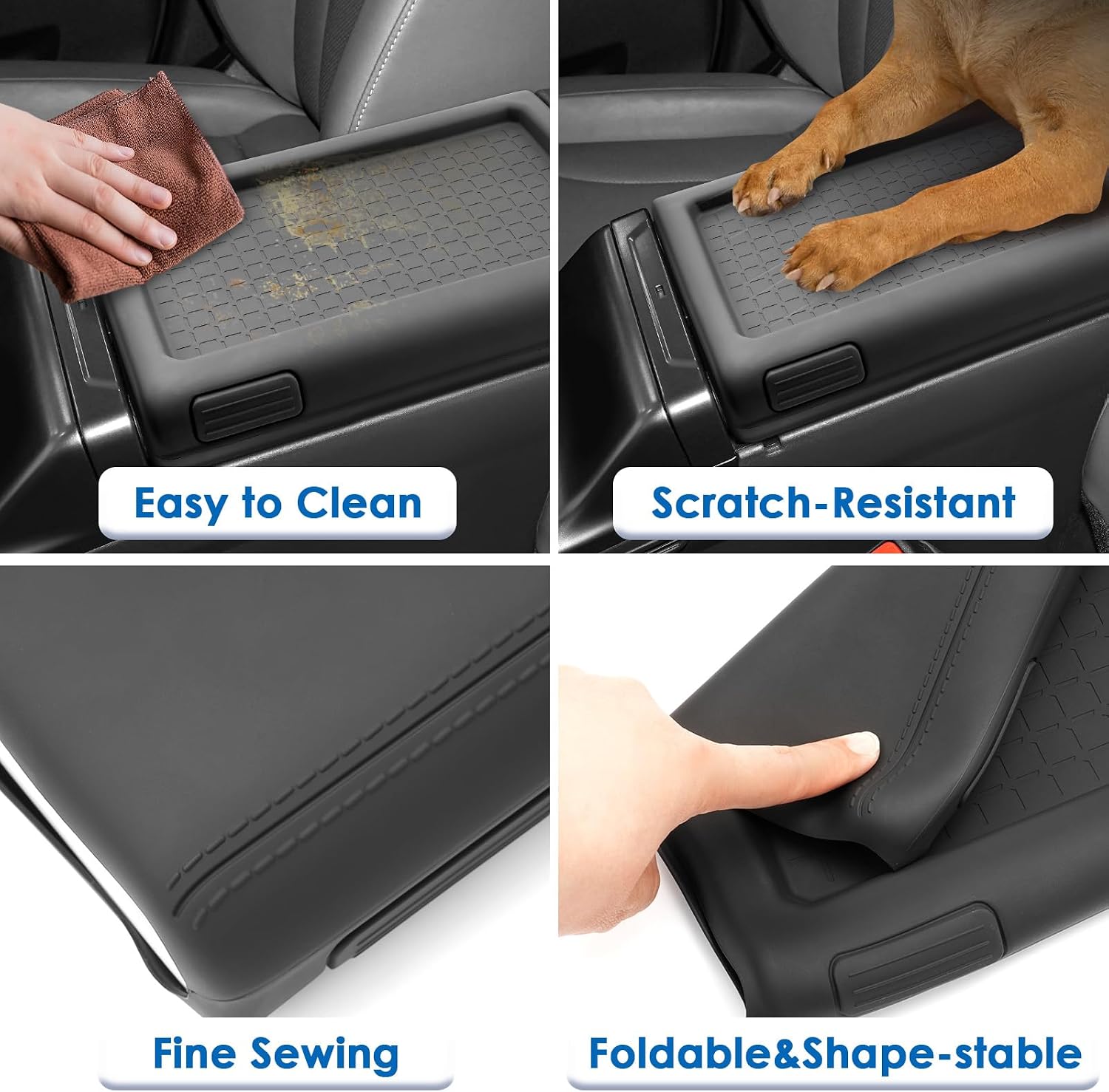 2026 RAV4 Center Console Cover for Toyota RAV4 (LE/SE/XLE Premium/Woodland/XSE/Limited/GR Sport), Waterproof &Comfy Silicone Armrest Cover 2026 RAV4 Accessories image 5