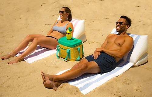 Miniatura 8 de BeachBack Tumbona inflable, sofá de aire portátil para playa y campamento con soporte de espalda ajustable, tumbona de playa apta para viajes, fácil