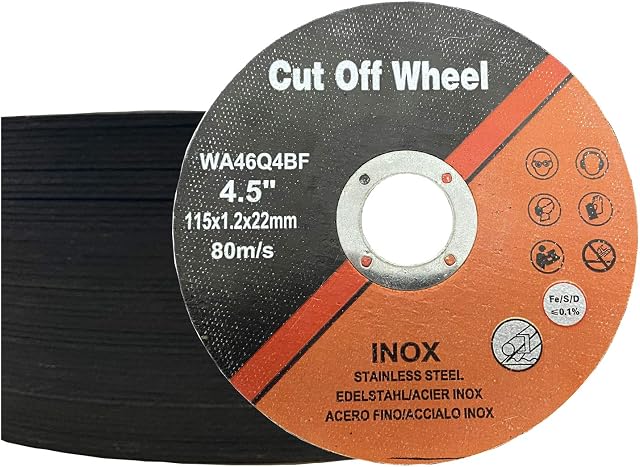 115mm Ultra Thin Stainless Steel Cutting Discs for Angle Grinder,4.5" Cutting Blades for Metal,Stainless Steel Pipes,Steel Cables, and Non-ferrous Metals