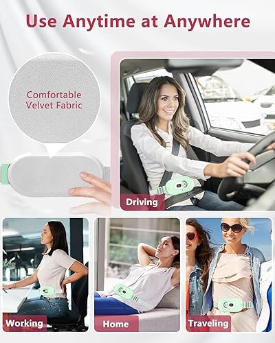 Miniatura 8 de Almohadilla térmica portátil, almohadilla térmica para aliviar el dolor de calambres, almohadilla térmica eléctrica inalámbrica portátil para