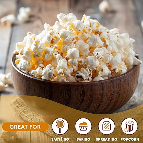 Miniatura 6 de Nutiva Aceite de coco orgánico con sabor a mantequilla no láctea, 14 onzas (paquete de 2), orgánico USDA, sin OMG, aprobado por Whole 30, vegano y