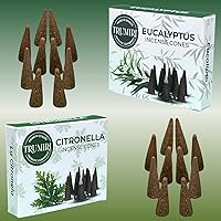 Vista 142 de TRUMIRI Incense Cones - Combo Pack of 20 Cone Incense - 10 Nag Champa + 10 Palo Santo - Insence Cones - Incense Cones Scented - Cone Incense Scents