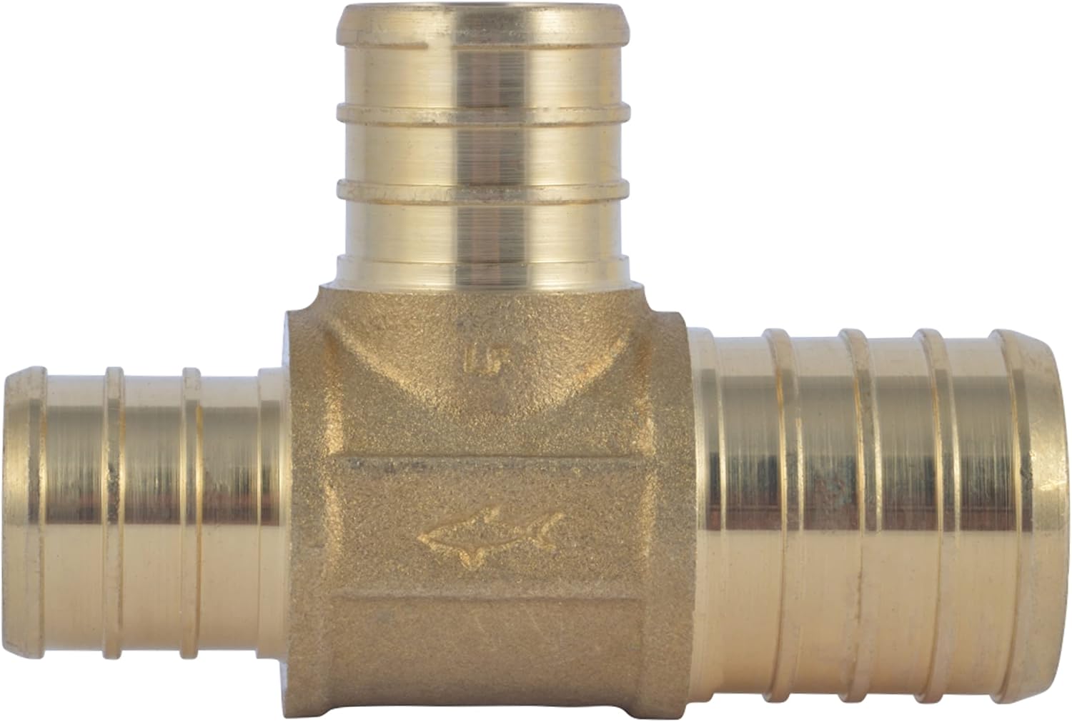 SharkBite 1 Inch x 3/4 Inch x 3/4 Inch Crimp Reducing Tee, Brass Plumbing Fitting, PEX Pipe, PE-RT, UC414LFA