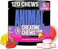 Vista 1 de Masticables de creatina Animal - Tabletas de creatina monohidratada mejoradas con AstraGin para mejorar la absorción, sal marina para aumentar