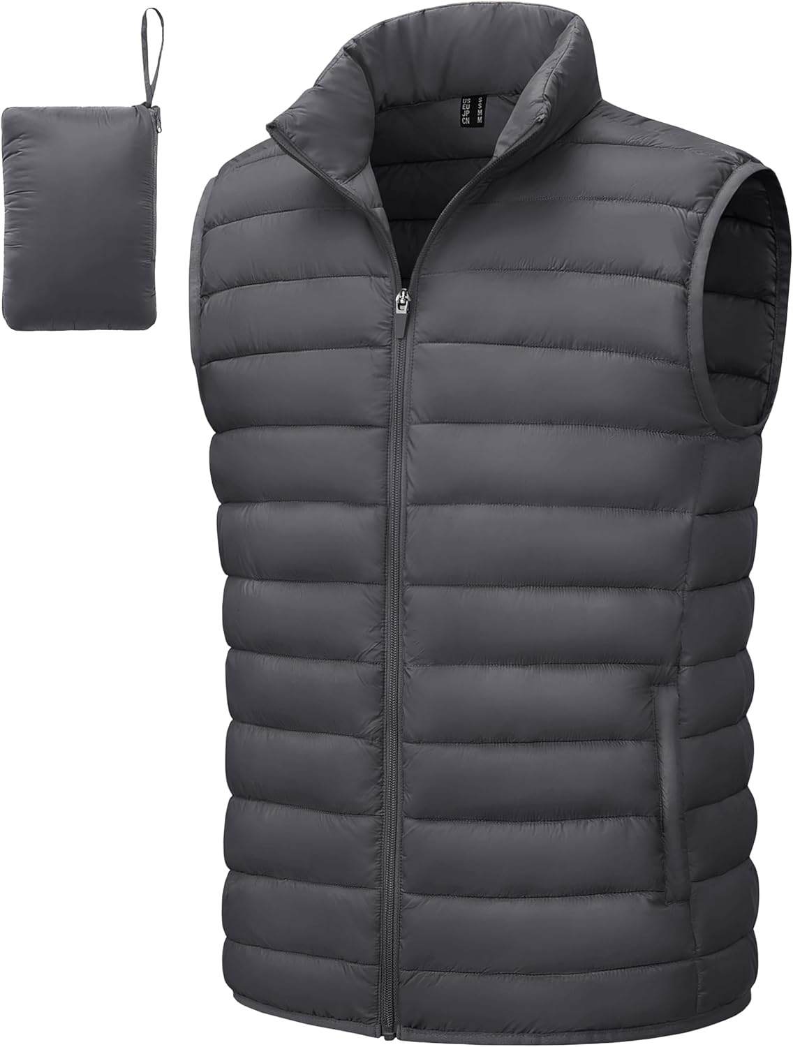 TACVASEN Men's Lightweight Packable Puffer Vest Outerwear Winter Water Resistant Sleeveless Jacket for Outdoor Golf Work