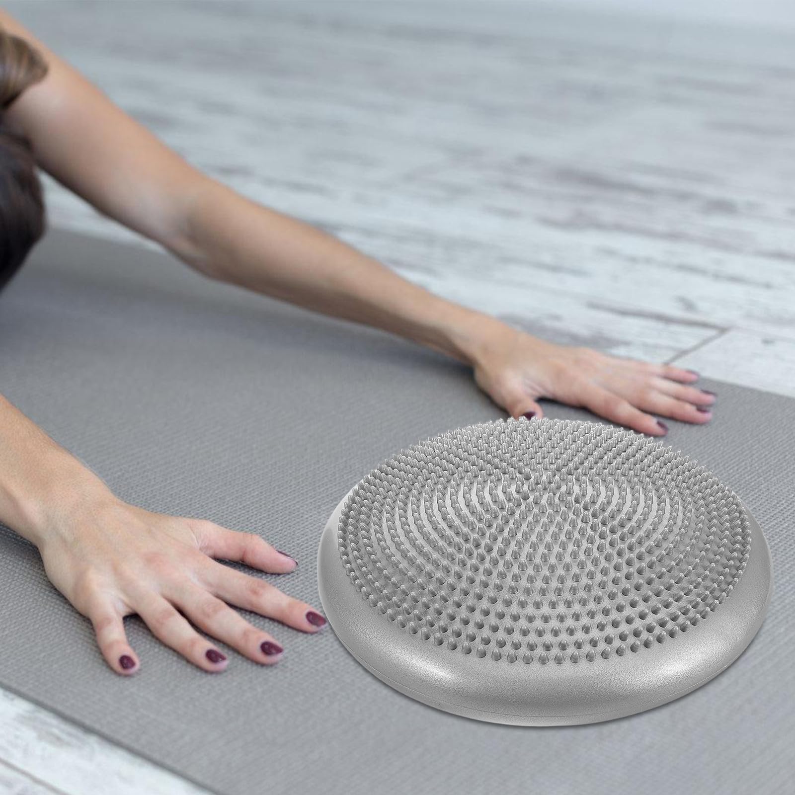 2 Stück Aufblasbares Balance kissen mit Anti rutsch Dicke Massage sitzkissen für Yoga Core training Büro Fitnessstudio und Zuhause Stabil und Vielseitig Einsetzbar