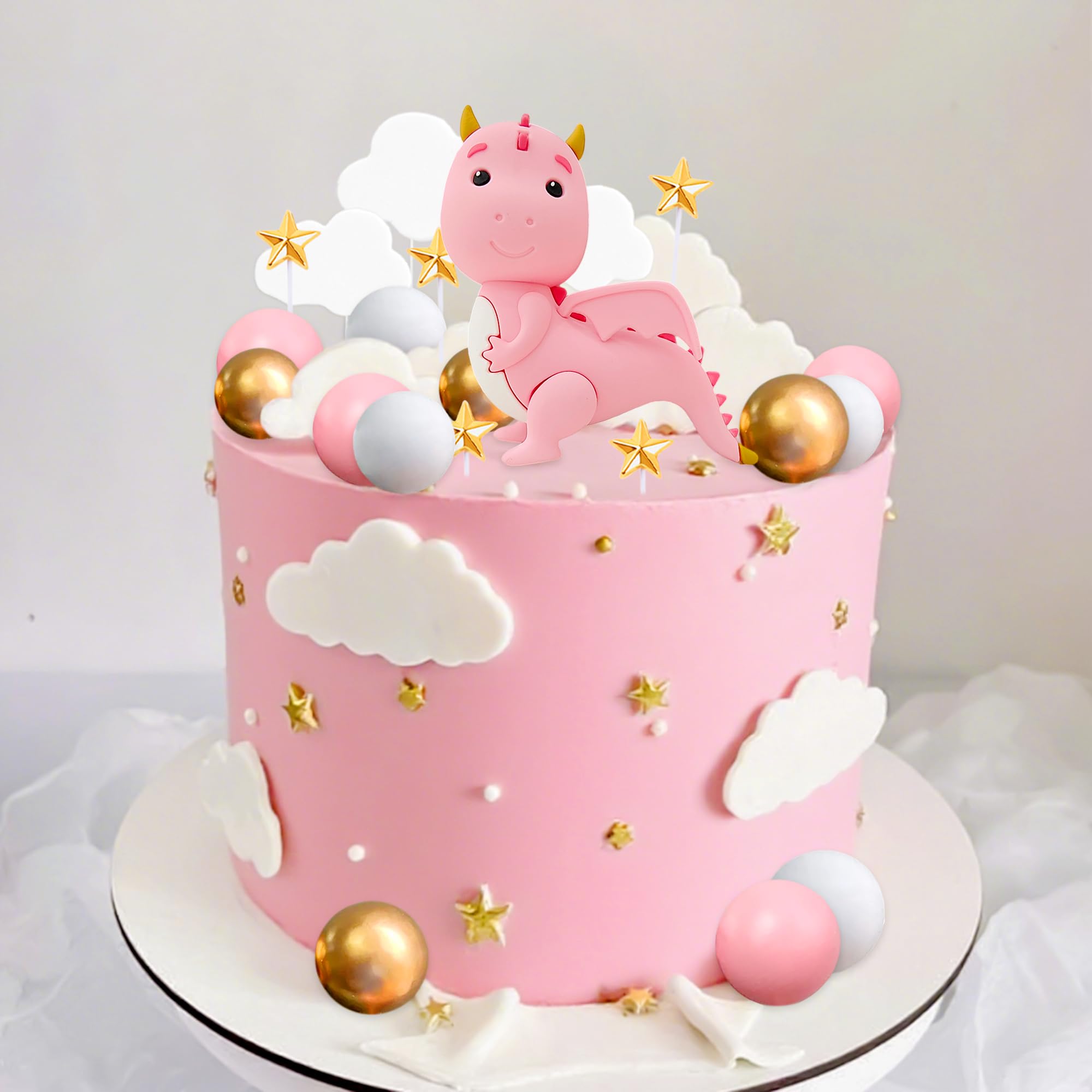 JeVenis Dragon Cupcake Toppers Magical Dragon Cake Decorations Fantasy Party Supplies for Baby Shower Birthday Party Supplies - Image 8