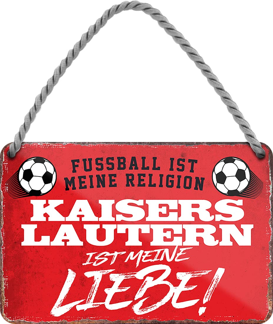 Retro Blechschild 'Kaiserslautern Ist Meine Liebe' – 18x12 Cm, Fußball-Spruch Als Deko Oder Geschenk