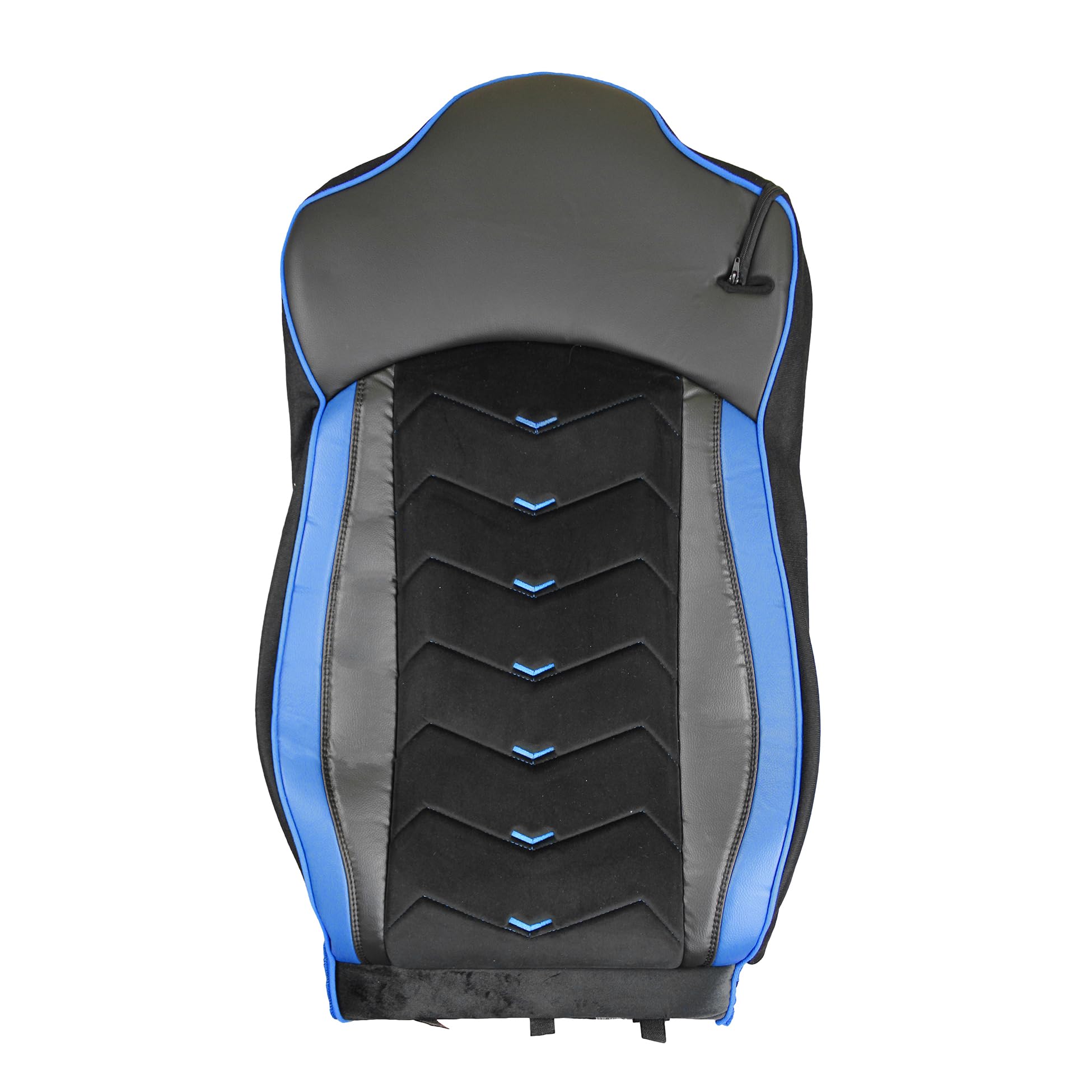 Generisch Coprisedili adatti per camion Iveco S-Way 2019, 1 + 1, in pelle/alcantara, colore: nero e blu