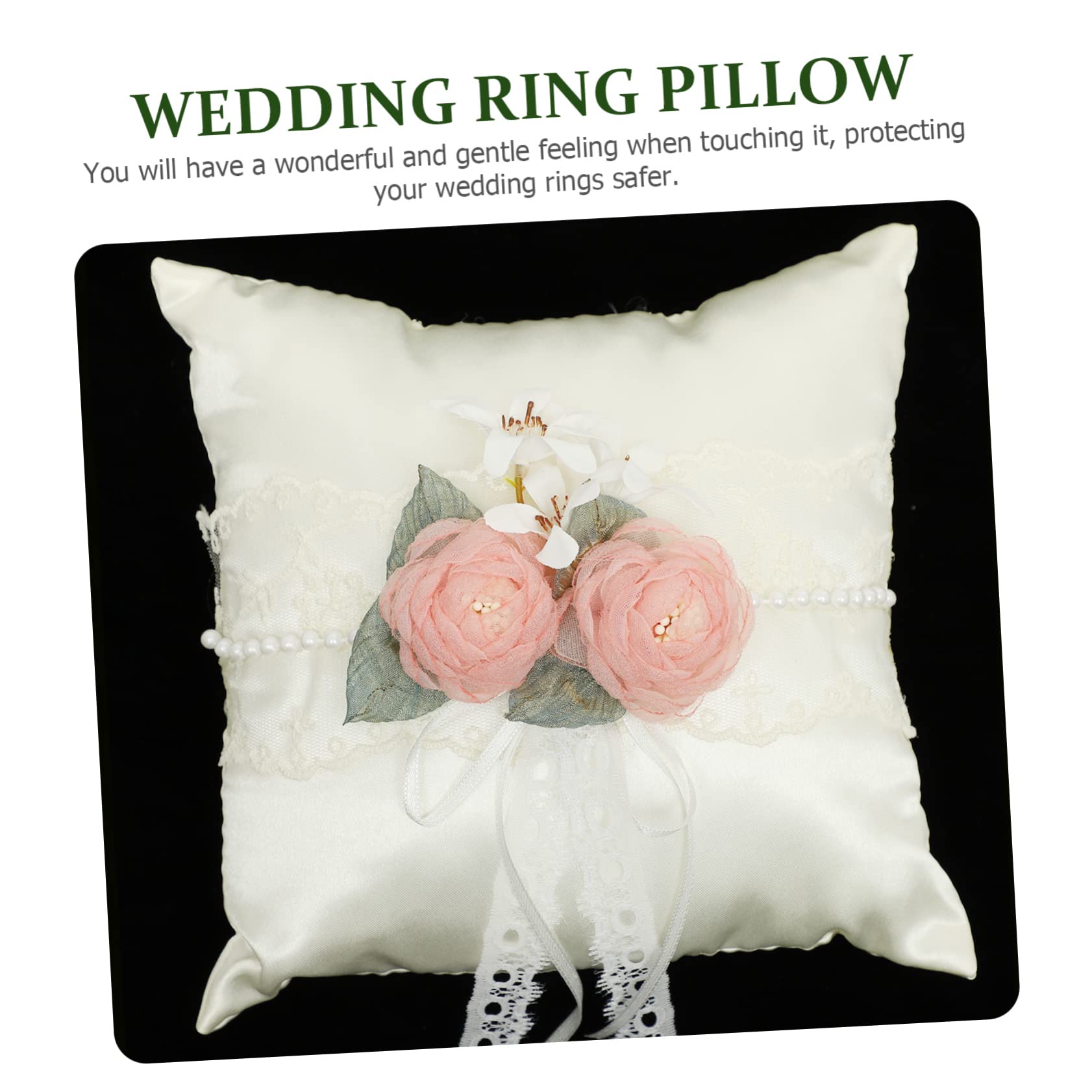 MAGICLULU 5 Pz cuscino ad anello decorazioni rustiche per matrimoni cuscino portafedi Nozze cuscino fiore portafedi matrimonio arredamento cuscino per anello di fidanzamento stoffa
