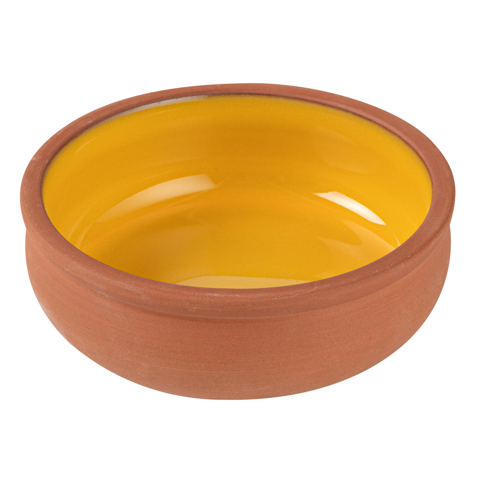 Restaurantware -Terra Tek - Cazuelas in terracotta, 10 pentole in terracotta smaltata gialla per cucinare, pronte per il forno, microonde, pentole da portata in terracotta, lavabili in lavastoviglie,