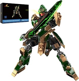 Mecha Robot Building Blocks 70125, Flexible Cool Warrior Hero Model Kit, Collectible Action Figures Mech Toy Gifts for Adults Kids Age 8 9 10 11 12 13 14+, Construction Set(744 Pieces)