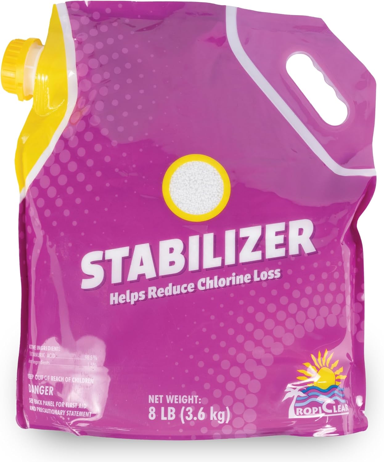 Pool Stabilizer – Protects Chlorine & Reduces UV Loss | Cyanuric Acid Pool Stabilizer for Salt & Chlorine Pools, Stabilizer for Swimming Pools to Maintain Balanced Water Chemistry (8 Lb)