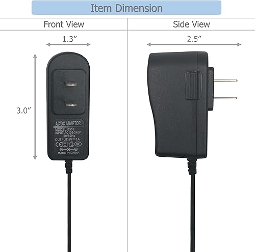 Miniatura 6 de Excelity - Adaptador de corriente para cargador de pared AC-DC 5V 1A con enchufe de 0217 x 0098in  0217 x 0083in
