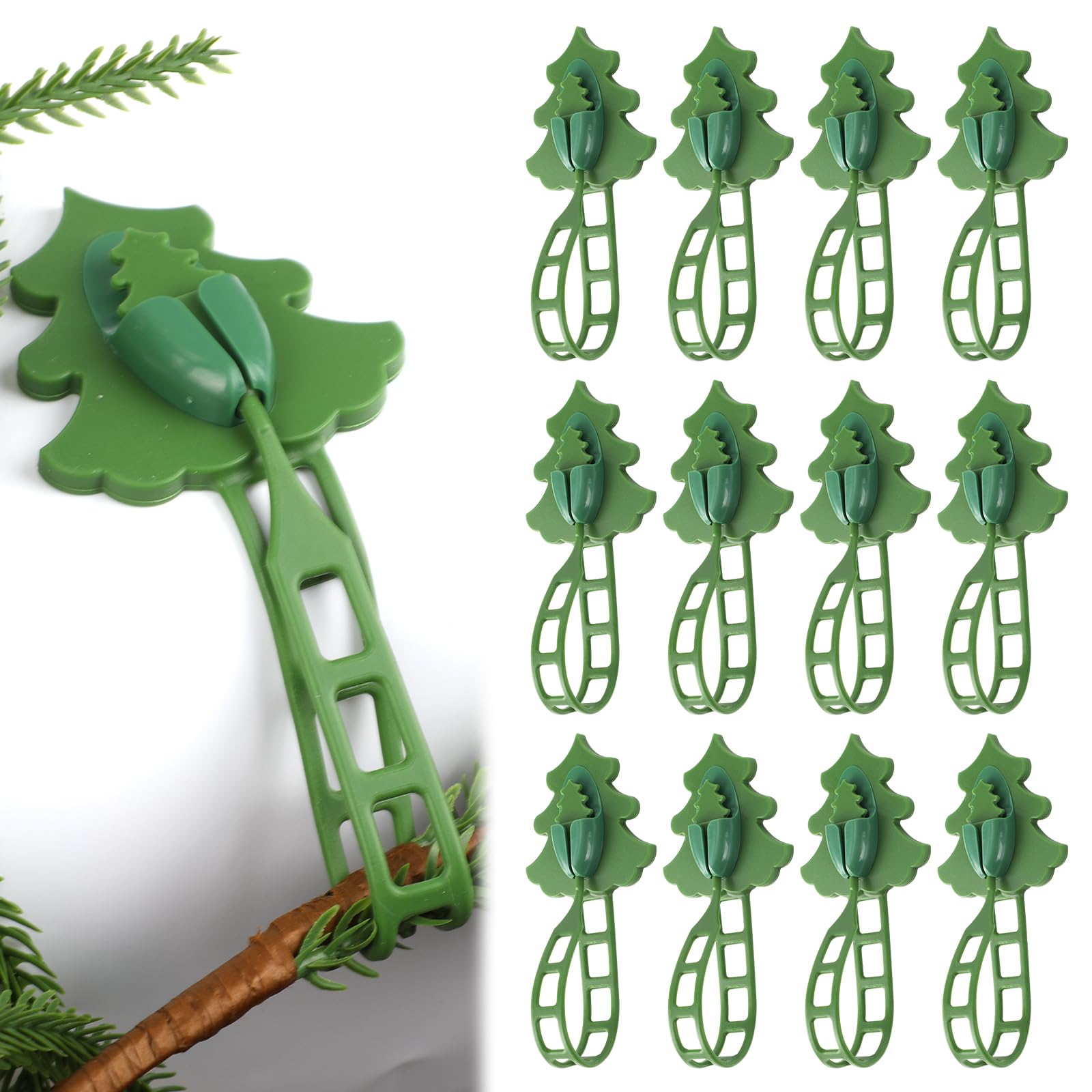 Lot de 6 cintres réglables pour guirlande de Noël, guirlandes de Noël, crochets réutilisables à suspendre, couronne, porte-chaussette, cheminée, escalier pour porte d'entrée