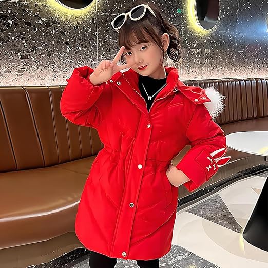 Long Manteau D'hiver Rembourré Chaud à Capuche En Fausse