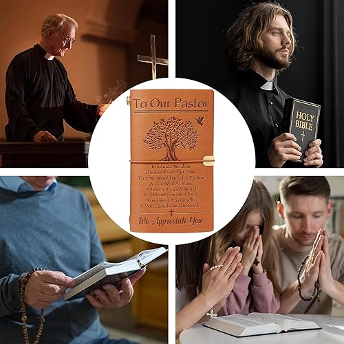 Vista 7 de BaubleDazz Regalos de agradecimiento para pastores, regalos para pastores para hombres, diario recargable de 140 páginas, regalos de agradecimiento