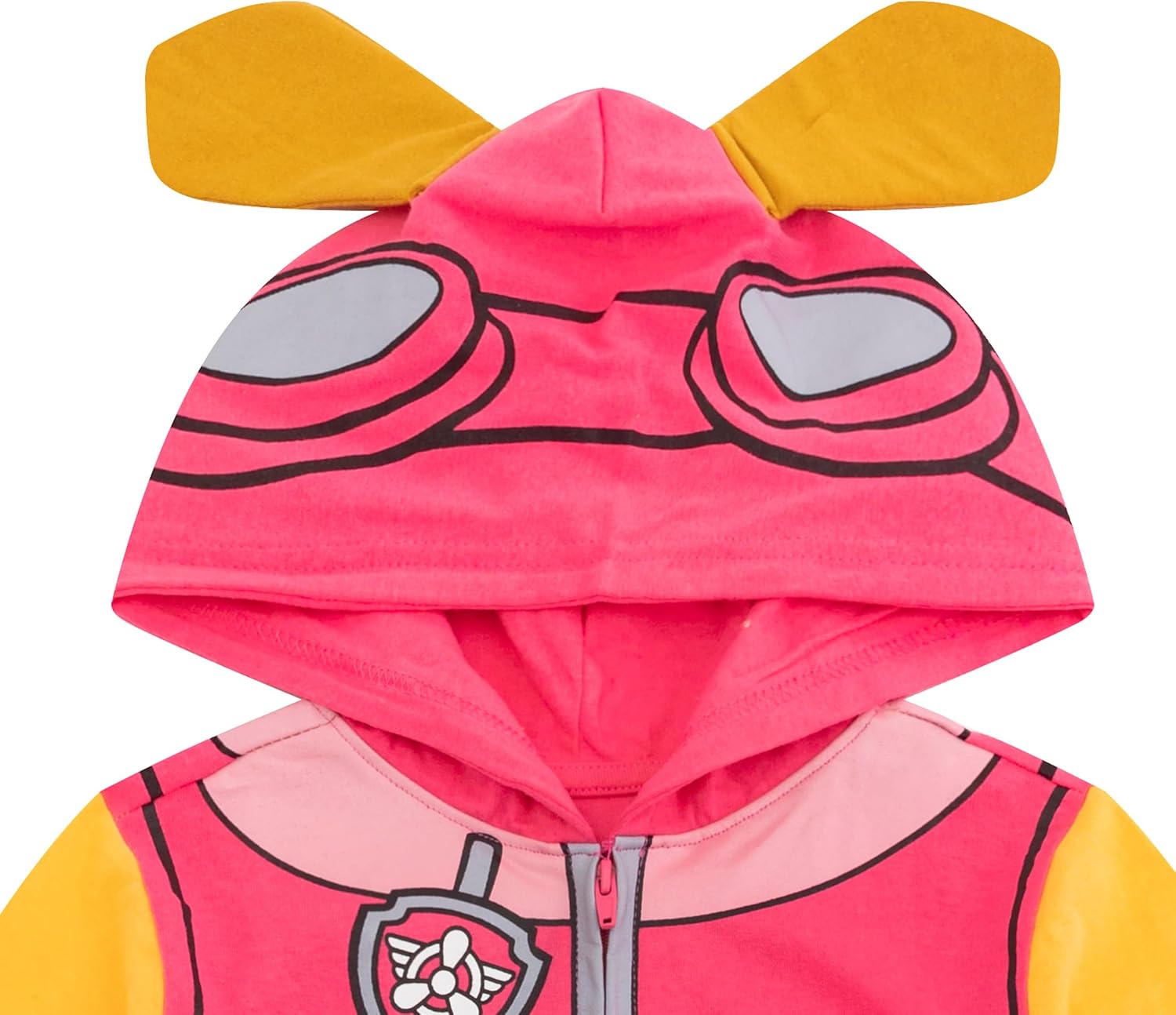 Paw Patrol Nickelodeon Girls Zip Up Hooded Coverall with Ears for Toddler and Big Kids