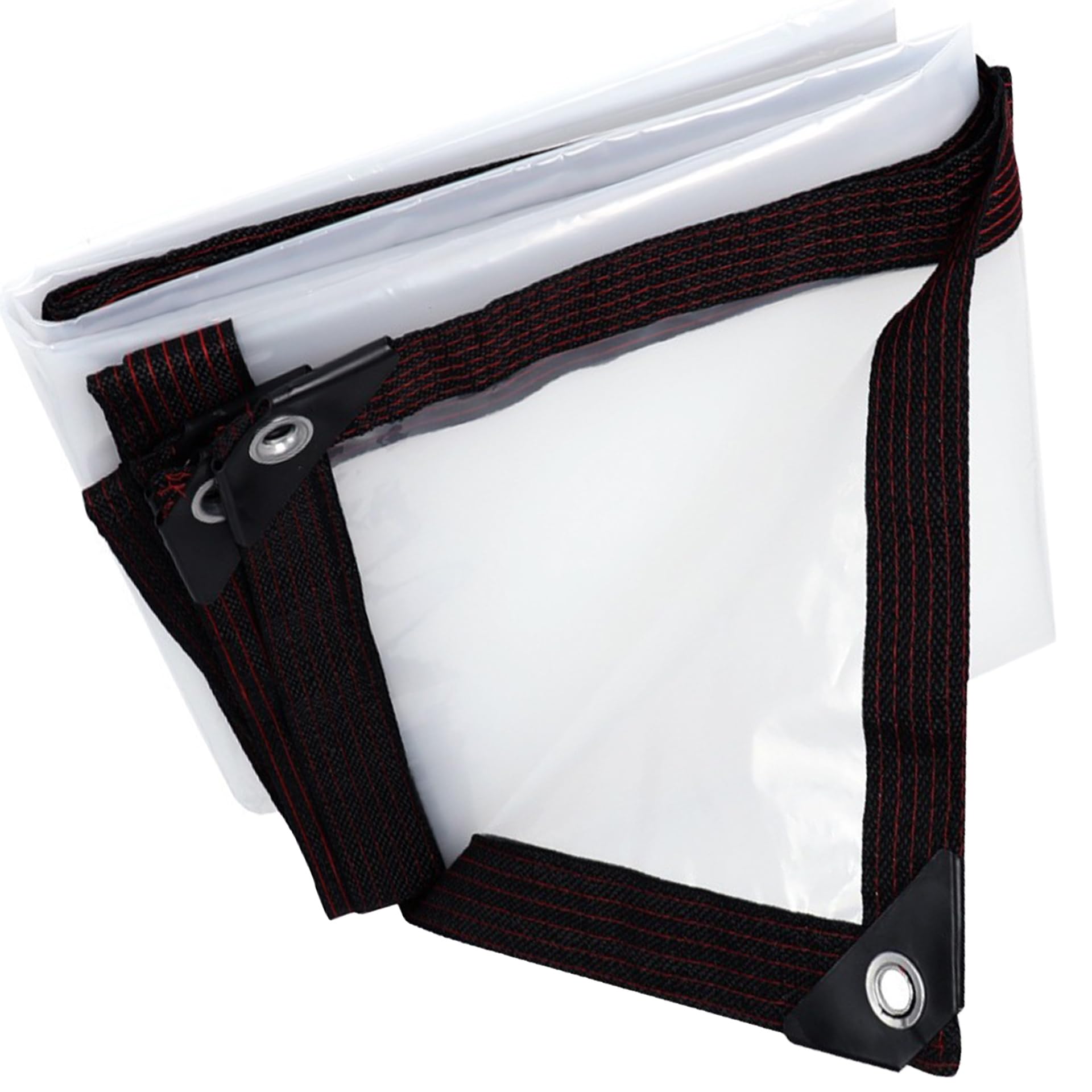 Lona impermeable transparente 200 x 640 cm con cuerda para cubrir terrazas contra la lluvia