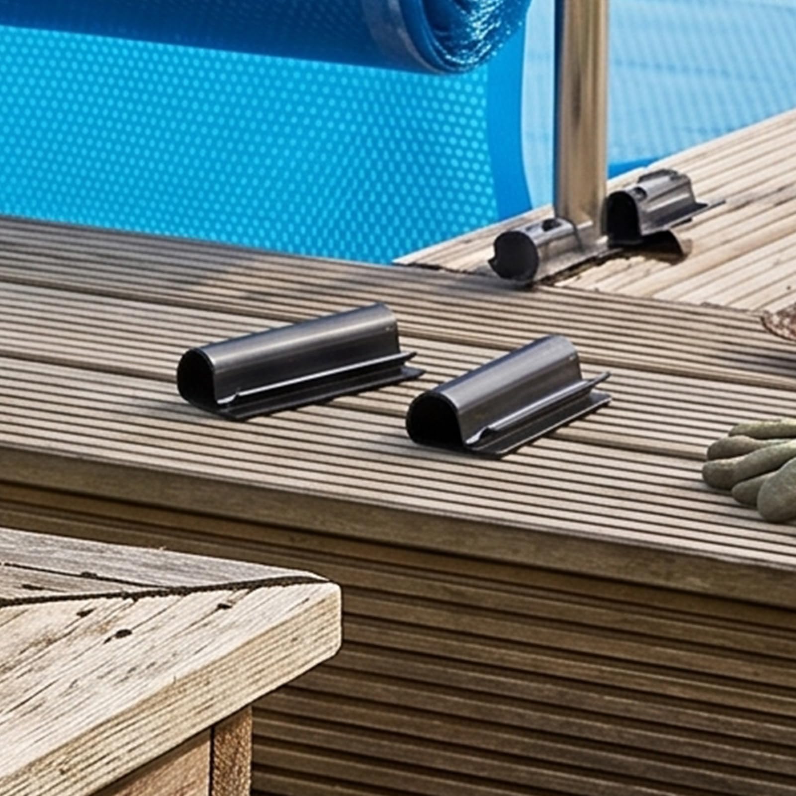 Generic Clips para Tuberías de PVC, Abrazaderas Duraderas para Cubiertas de Piscinas con Sujetadores de Doble Capa para Piscinas de Pared de Acero, Paquete de 64 (Conjunto A (tipo 32 redondo 32 R))