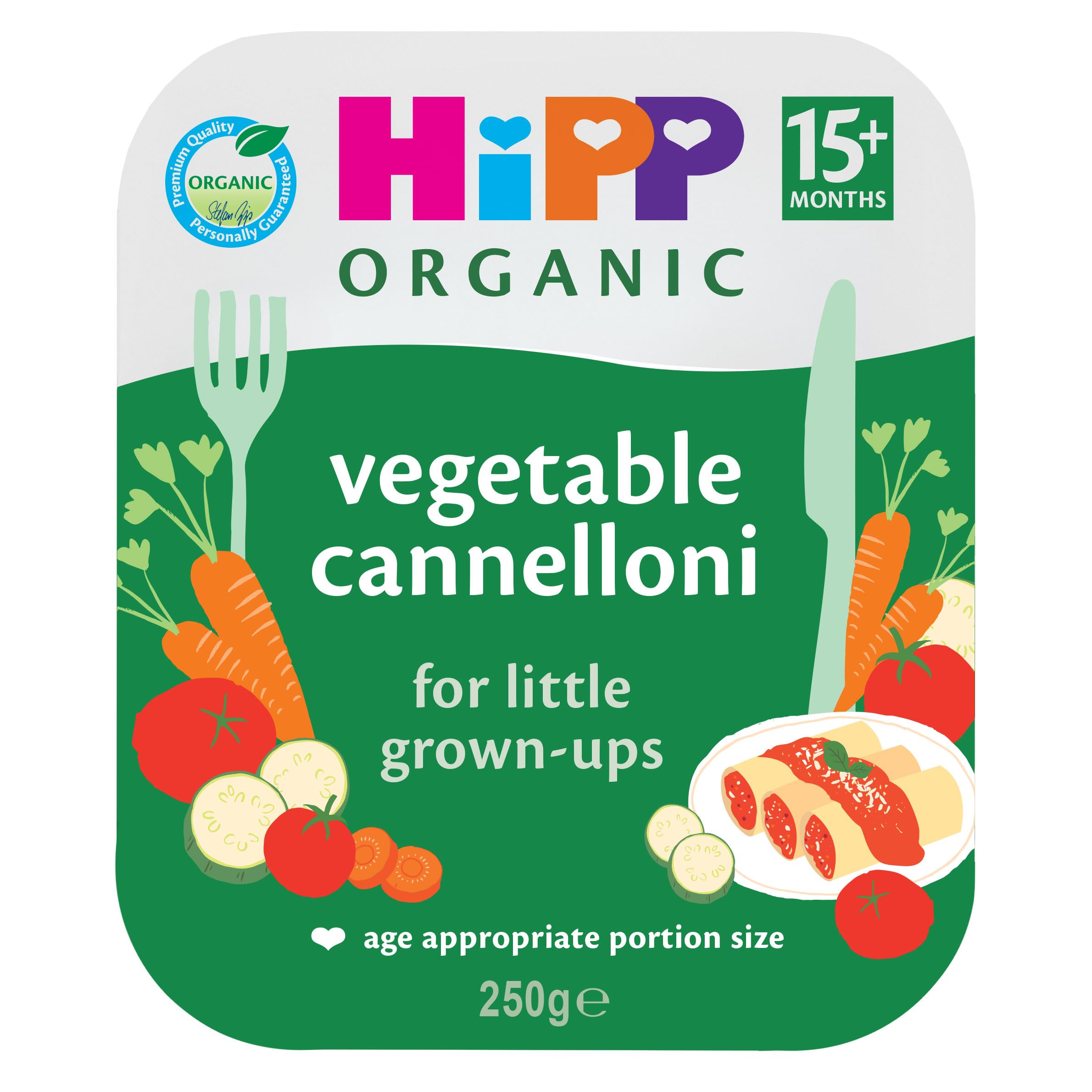 Organic Vegetable Cannelloni for Little Grown ups Tray Meal 15+ Months 250g