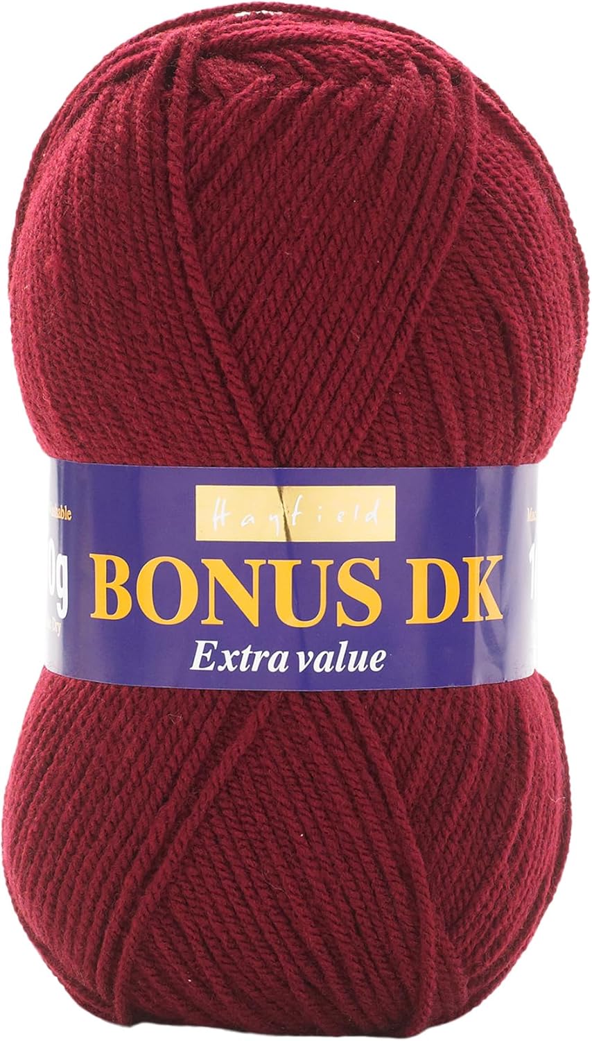 Hayfield Bonus Knitting Yarn, 19 x 9 x 9 cm, Claret