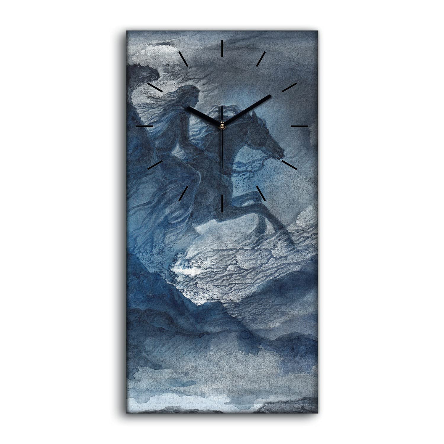 Horloge sur Toile Grand Format 30x60 Art Mural Salon Horloge Silencieuse Chambre