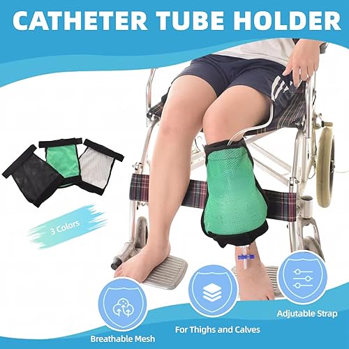 Miniatura 2 de WEEOATAR Soporte para bolsa de piernas, suministros de catéter urinario, transpirable y fácil de usar, dispositivo de estabilización de catéter con